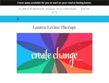 Tablet Screenshot of laurenlevinetherapy.com